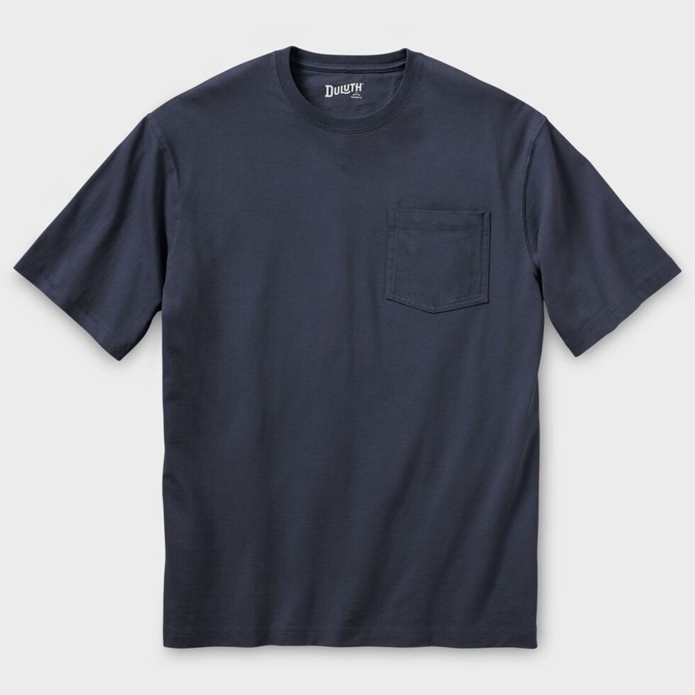 Duluth Trading Co Mens Relaxed Fit Longtail Crew Neck Pocket T Shirt MEDIUM